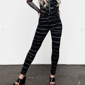 Barbed Denim Skinny Jeans